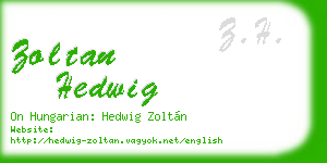 zoltan hedwig business card